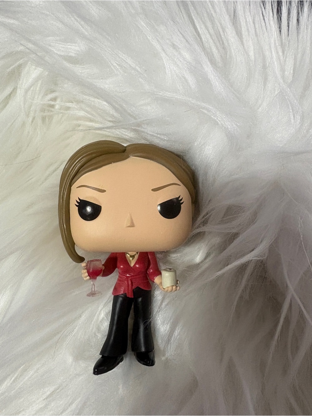 Funko The Office , Jan Levinson, holding her candle and red wine. House warming